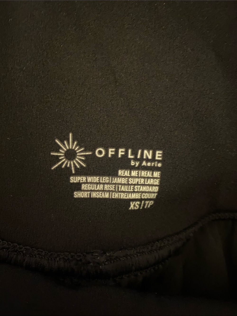OFFLINE by Aerie Real Me Black Foldover Super Wide Leg Pants - Picture 7 of 11